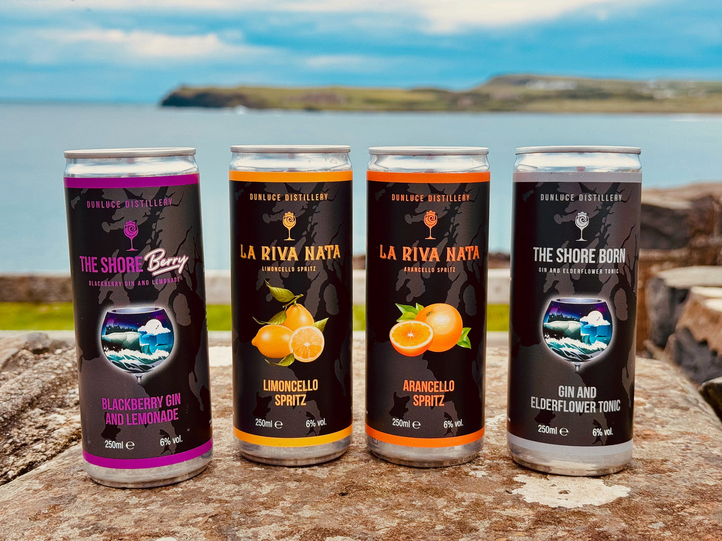 Dunluce Coolers - The Shore Born Gin and Elderflower Tonic
